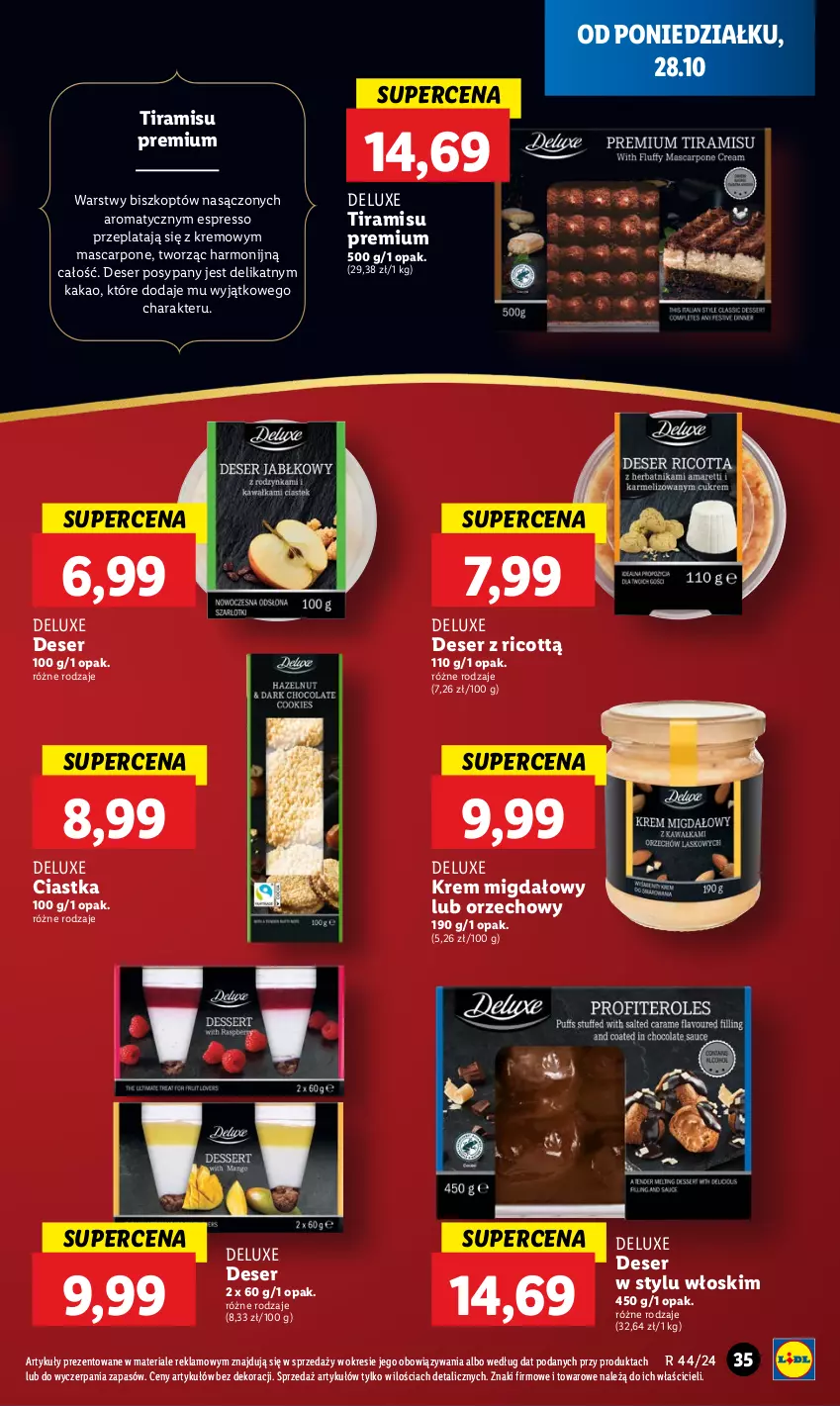 Gazetka promocyjna Lidl - GAZETKA - ważna 28.10 do 29.10.2024 - strona 41 - produkty: Ciastka, Deser, Kakao, Mascarpone, Ser