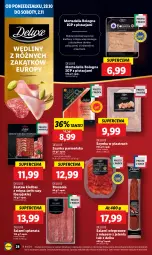 Gazetka promocyjna Lidl - GAZETKA - Gazetka - ważna od 29.10 do 29.10.2024 - strona 34 - produkty: Top, Por, Salami, Mortadella, Królewski, Bresaola, Dell, Szynka, LG