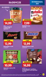 Gazetka promocyjna Lidl - GAZETKA - Gazetka - ważna od 29.10 do 29.10.2024 - strona 45 - produkty: Nutella, Snickers, Lody, Mleczko, Mars, Galaretki, Ptasie mleczko, Baton, E. Wedel, Gala