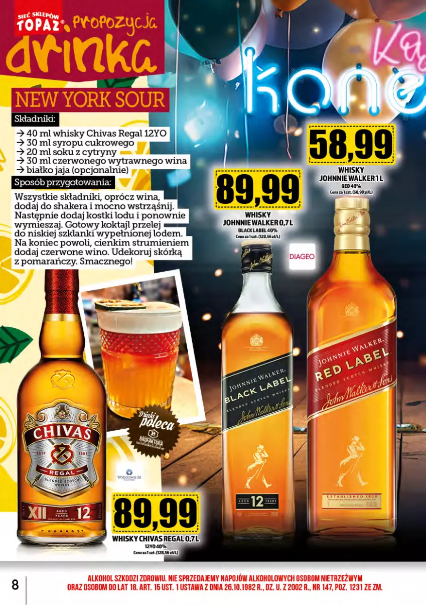 Gazetka promocyjna Topaz - Gazetka - ważna 01.01 do 31.01.2024 - strona 8 - produkty: Cytryny, Jaja, Lanki, Rum, Sok, Syrop, Whisky, Wino