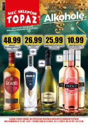 Gazetka promocyjna Topaz - Gazetka - Gazetka - ważna od 31.01 do 31.01.2024 - strona 1 - produkty: Gra, Whiskey, Fresco, Stock, Prosecco, Wino, Grant's