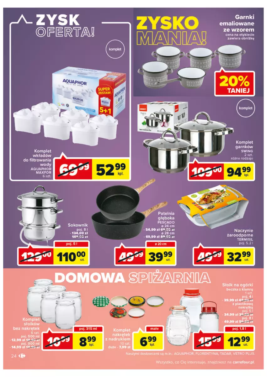 Gazetka promocyjna Carrefour - Gazetka Carrefour - ważna 31.05 do 11.06.2022 - strona 24 - produkty: Aquaphor, Patelnia, Por, Sok