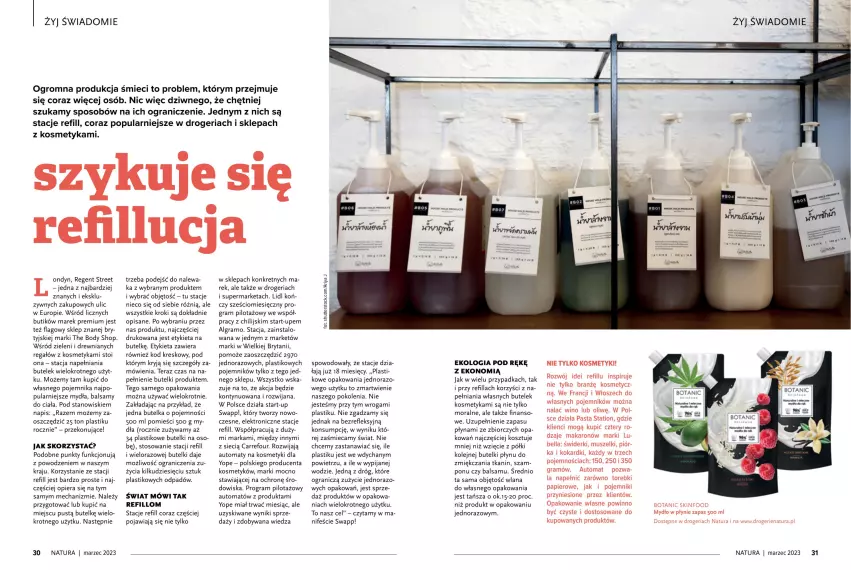 Gazetka promocyjna Drogerie Natura - Gazetka Drogerie Natura - ważna 01.03 do 31.03.2023 - strona 16 - produkty: Bell, Bella, Body, Gra, Kosz, Kret, LANA, LG, Makaron, Mus, Mydło, Mydło w płynie, O nas, Olej, Papier, Pojemnik, Regał, SKINFOOD, Stock, Tera, Wino, Yope