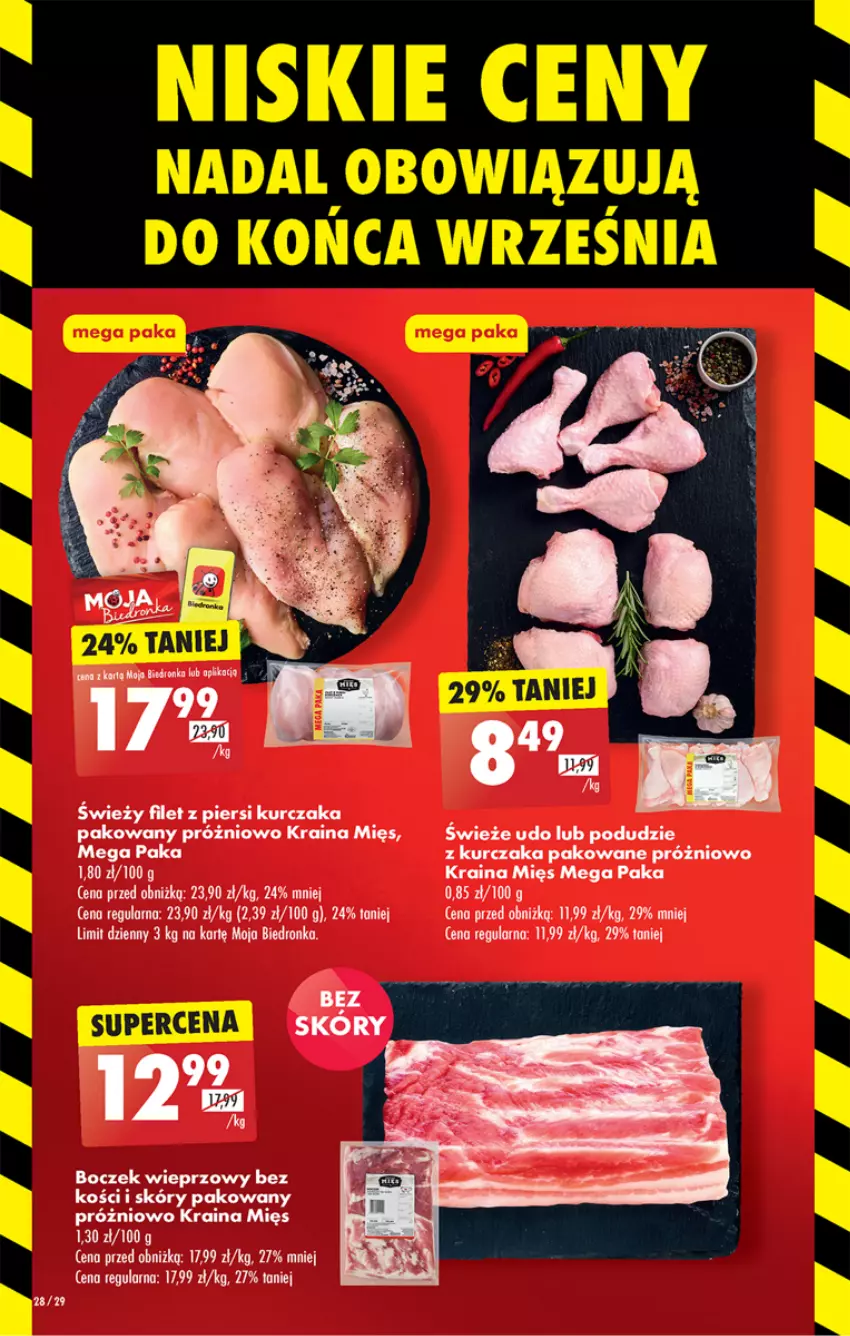 Gazetka promocyjna Biedronka - Od poniedzialku - ważna 28.08 do 02.09.2023 - strona 28 - produkty: Boczek, Boczek wieprzowy, Dron, Filet z piersi kurczaka, Kurczak, Por