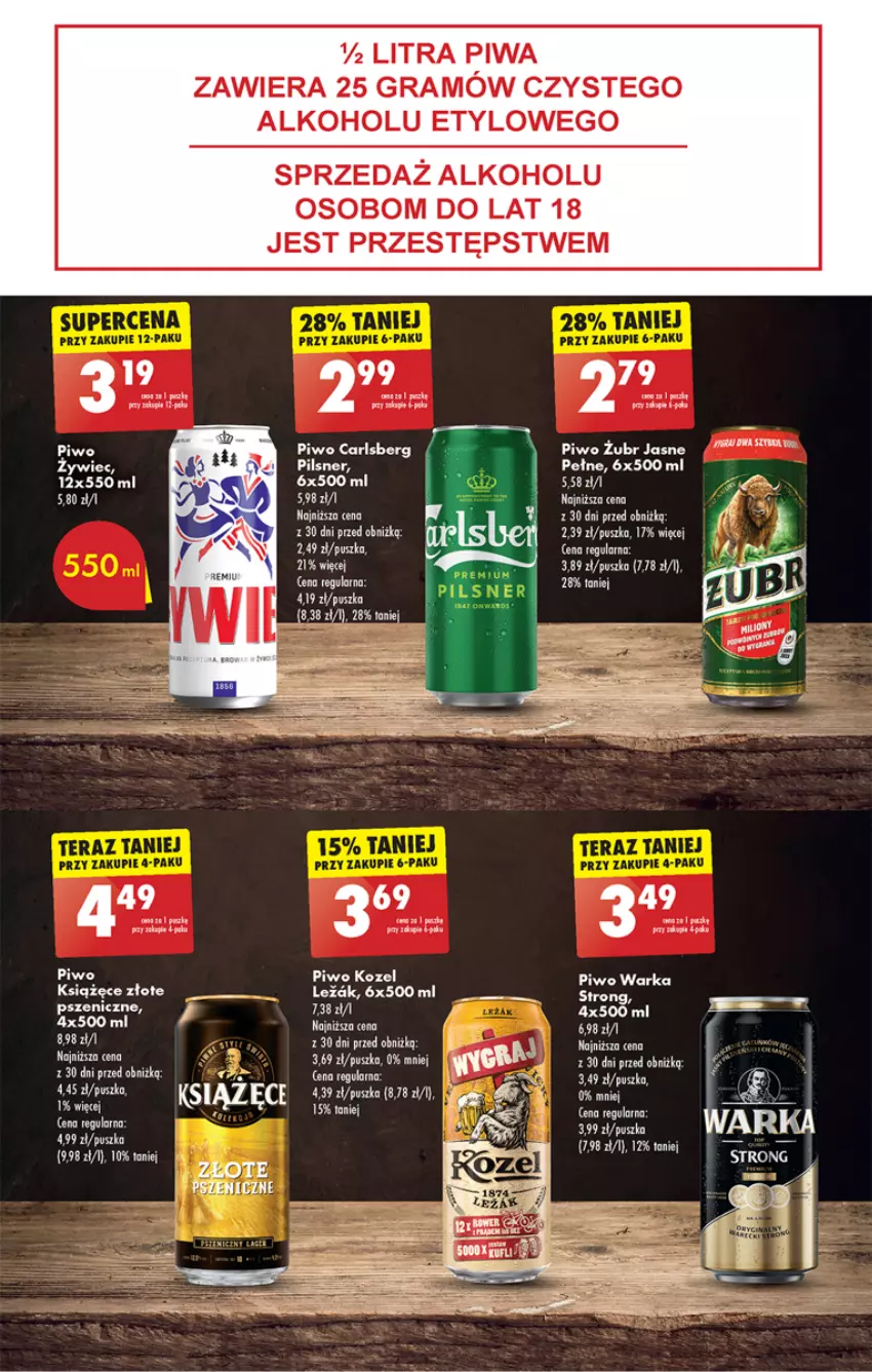 Gazetka promocyjna Biedronka - Od poniedzialku - ważna 28.08 do 02.09.2023 - strona 47 - produkty: Carlsberg, Fa, Gra, Kozel, Piwa, Piwo, Warka