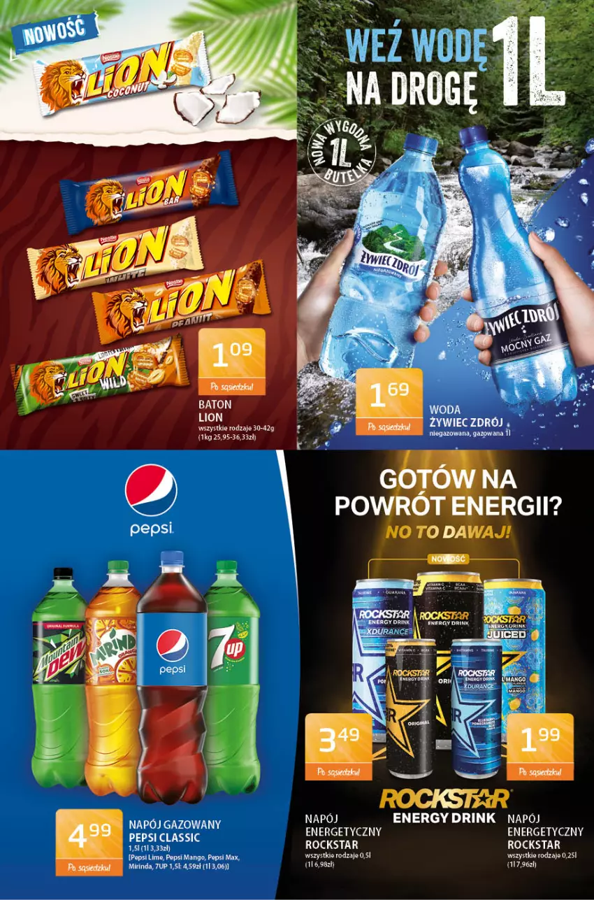 Gazetka promocyjna ABC - Gazetka - ważna 08.04 do 22.04.2021 - strona 6 - produkty: 7up, Mango, Mirinda, Napój, Pepsi, Pepsi max, Top