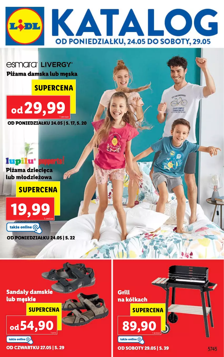 Gazetka promocyjna Lidl - GAZETKA - ważna 24.05 do 29.05.2021 - strona 1 - produkty: Dzieci, Grill, Piżama, Sandał