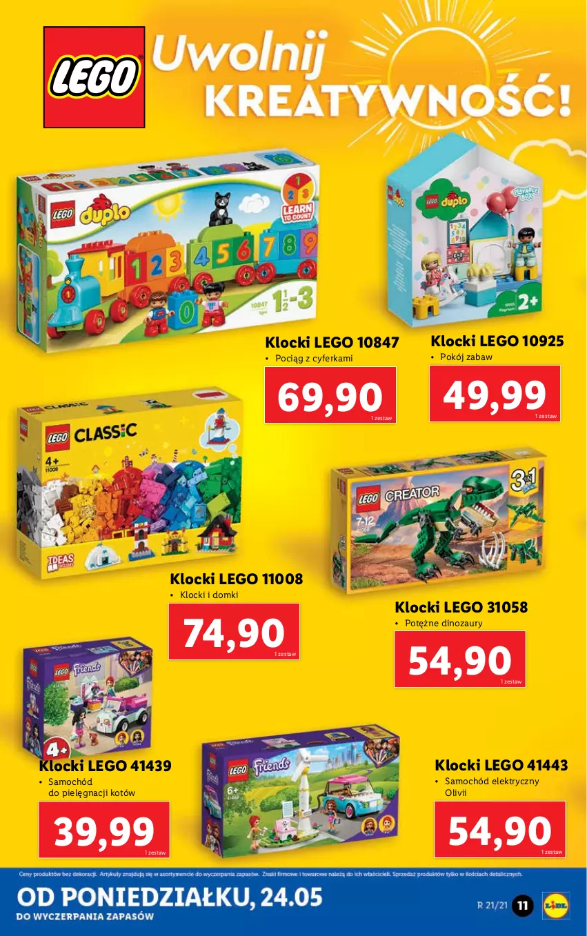 Gazetka promocyjna Lidl - GAZETKA - ważna 24.05 do 29.05.2021 - strona 11 - produkty: Dinozaur, Klocki, LEGO, Pociąg, Samochód