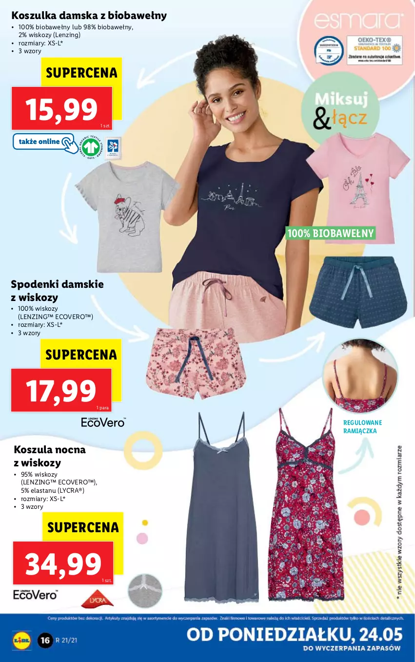 Gazetka promocyjna Lidl - GAZETKA - ważna 24.05 do 29.05.2021 - strona 16 - produkty: Kosz, Koszula, Koszula nocna, Koszulka