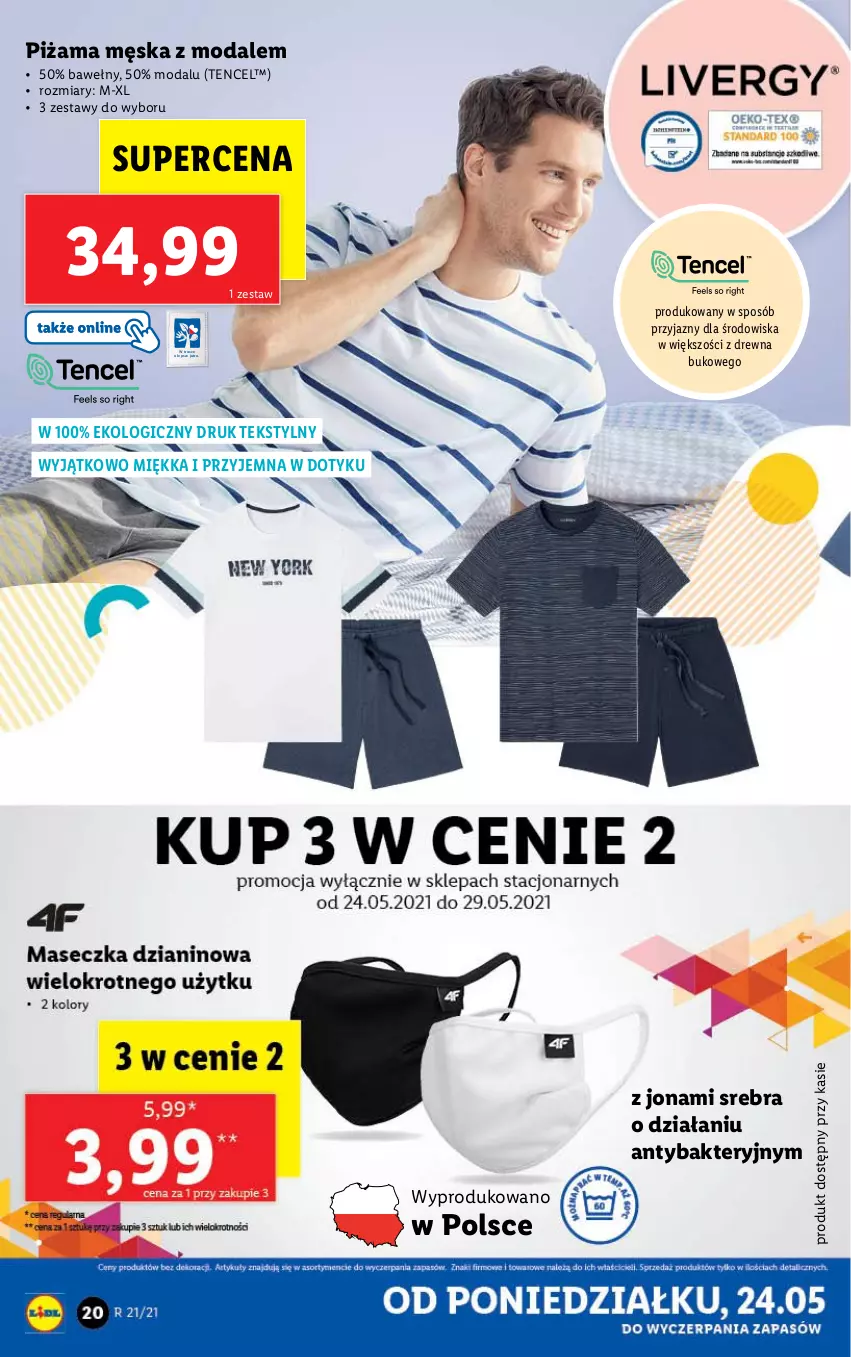 Gazetka promocyjna Lidl - GAZETKA - ważna 24.05 do 29.05.2021 - strona 20 - produkty: Moda, Piżama