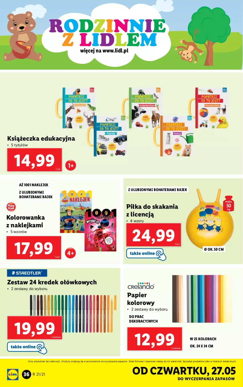 Gazetka promocyjna Lidl - GAZETKA - ważna 24.05 do 29.05.2021 - strona 36 - produkty: Klej, Kolorowanka, Papier, Tera