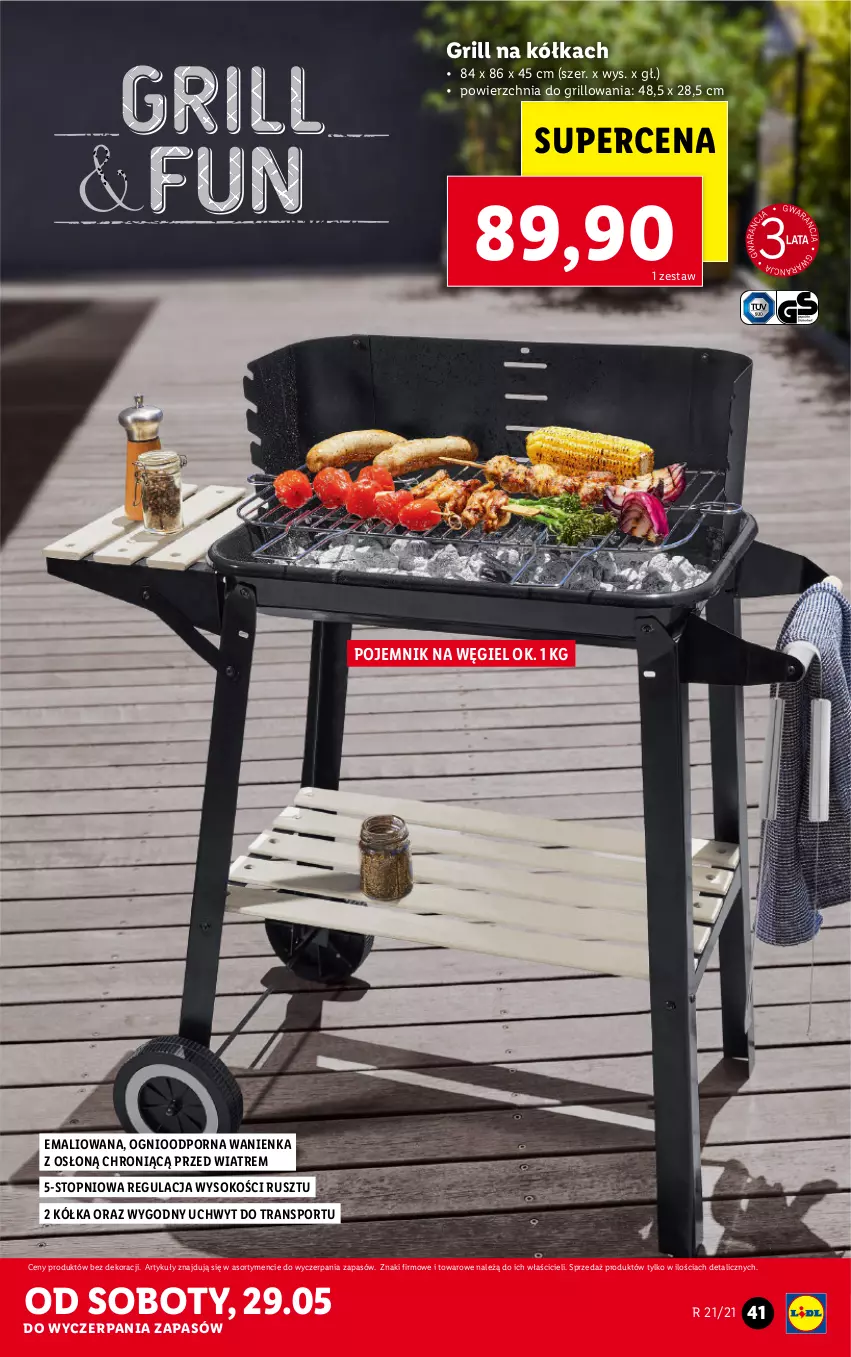 Gazetka promocyjna Lidl - GAZETKA - ważna 24.05 do 29.05.2021 - strona 41 - produkty: Grill, Pojemnik, Por, Sok, Sport, Top, Tran