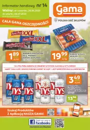 Gazetka promocyjna Gama - Gazetka Gama - Gazetka - ważna od 08.07 do 08.07.2025 - strona 1 - produkty: Piwa, Piwo, Piec, Gra, Prince Polo, Wafelek, Tyskie, Morliny, Kiełbasa, Fa