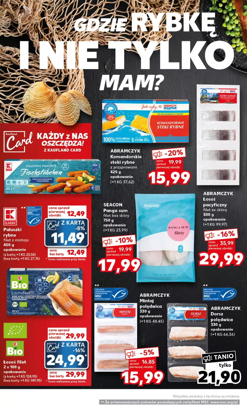 Gazetka promocyjna Kaufland - Mocny Start - ważna 23.10 do 25.10.2023 - strona 12 - produkty: Dorsz, Kasia, Panga, Polędwica, Stek