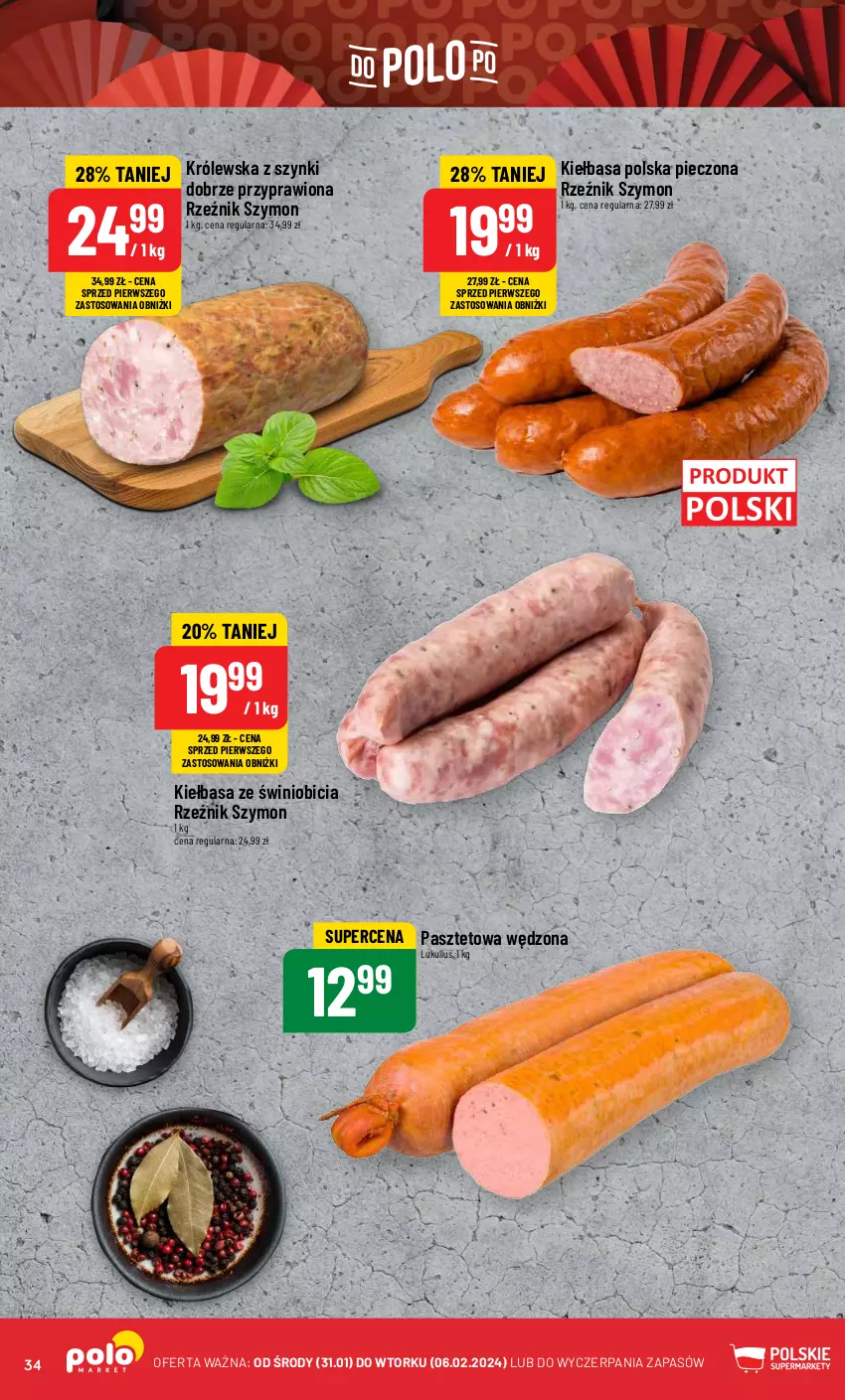 Gazetka promocyjna PoloMarket - Gazetka pomocyjna - ważna 31.01 do 06.02.2024 - strona 34 - produkty: BIC, Kiełbasa, Pasztet, Piec