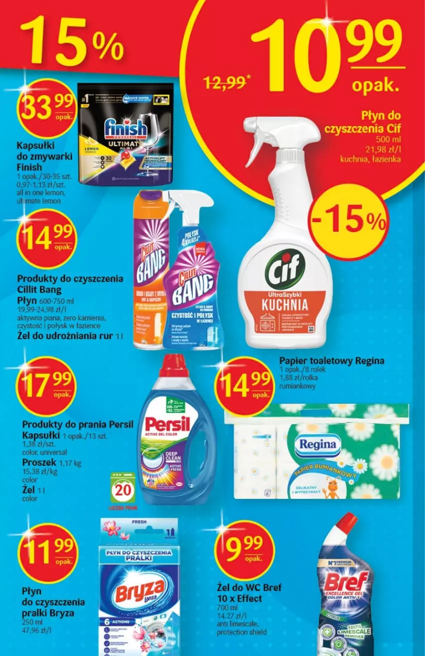 Gazetka promocyjna Delikatesy Centrum - Gazetka DC44 - ważna 10.11 do 16.11.2022 - strona 27 - produkty: Bref, Bryza, Cif, Cillit Bang, Finish, Gin, Kuchnia, Papier, Papier toaletowy, Persil, Pralki, Rum, Zmywarki