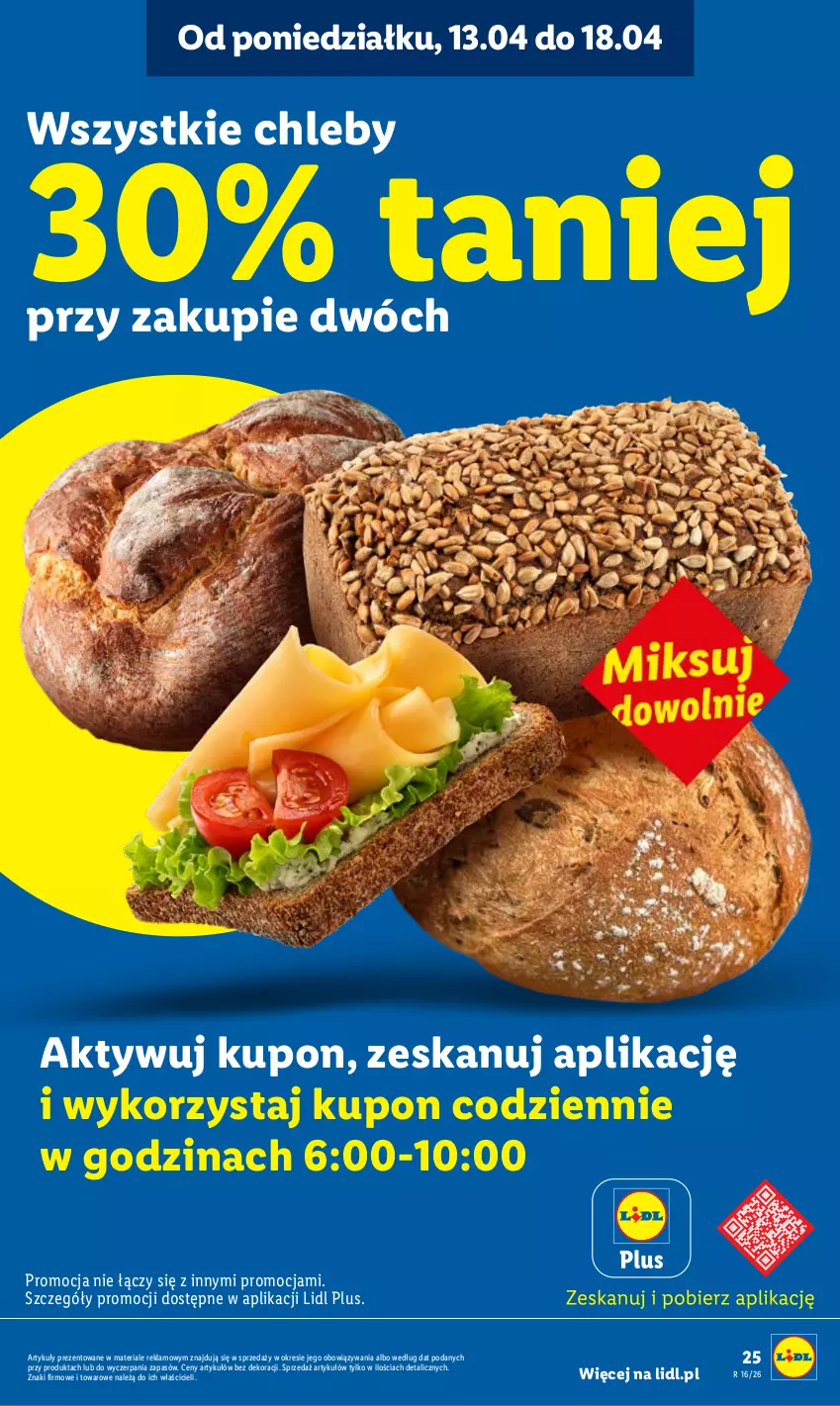 Gazetka promocyjna Lidl - Gazetka ważna od 16.04 do 18.04 - ważna 16.04 do 18.04.2026 - strona 25 - produkty: Chleb