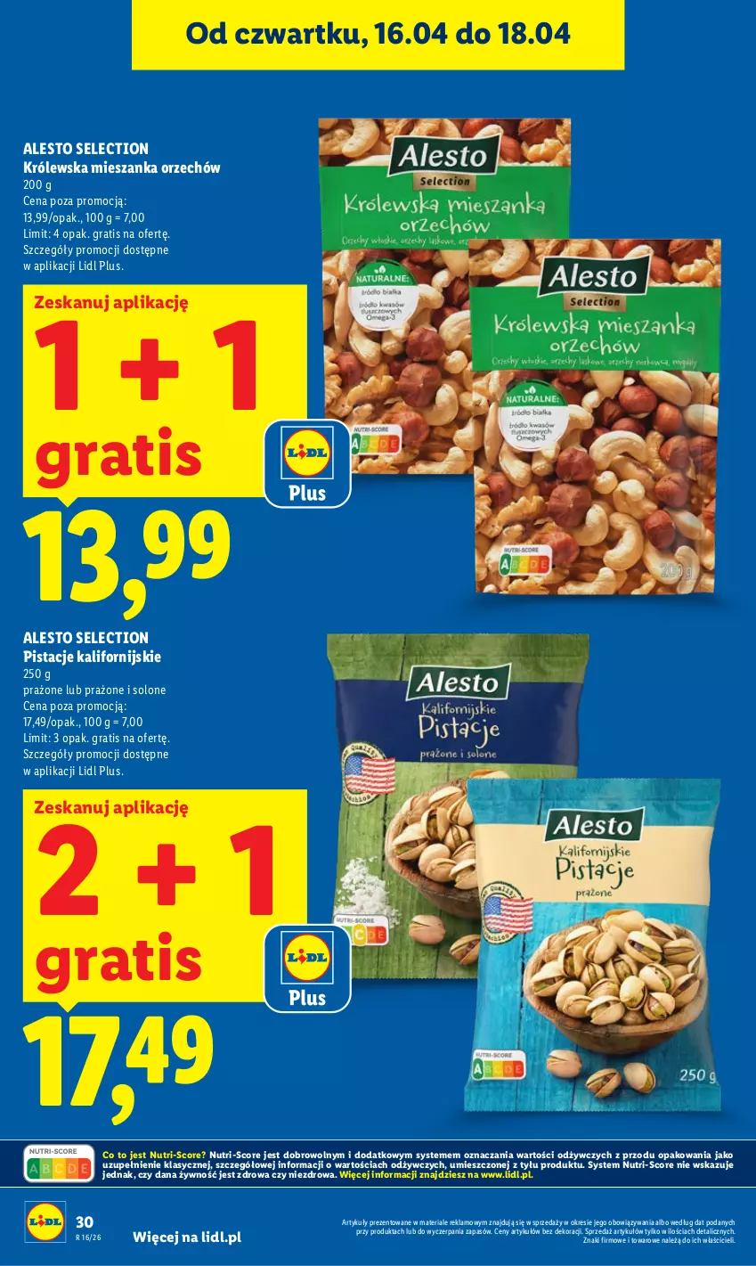 Gazetka promocyjna Lidl - Gazetka ważna od 16.04 do 18.04 - ważna 16.04 do 18.04.2026 - strona 30 - produkty: Gra, Pistacje