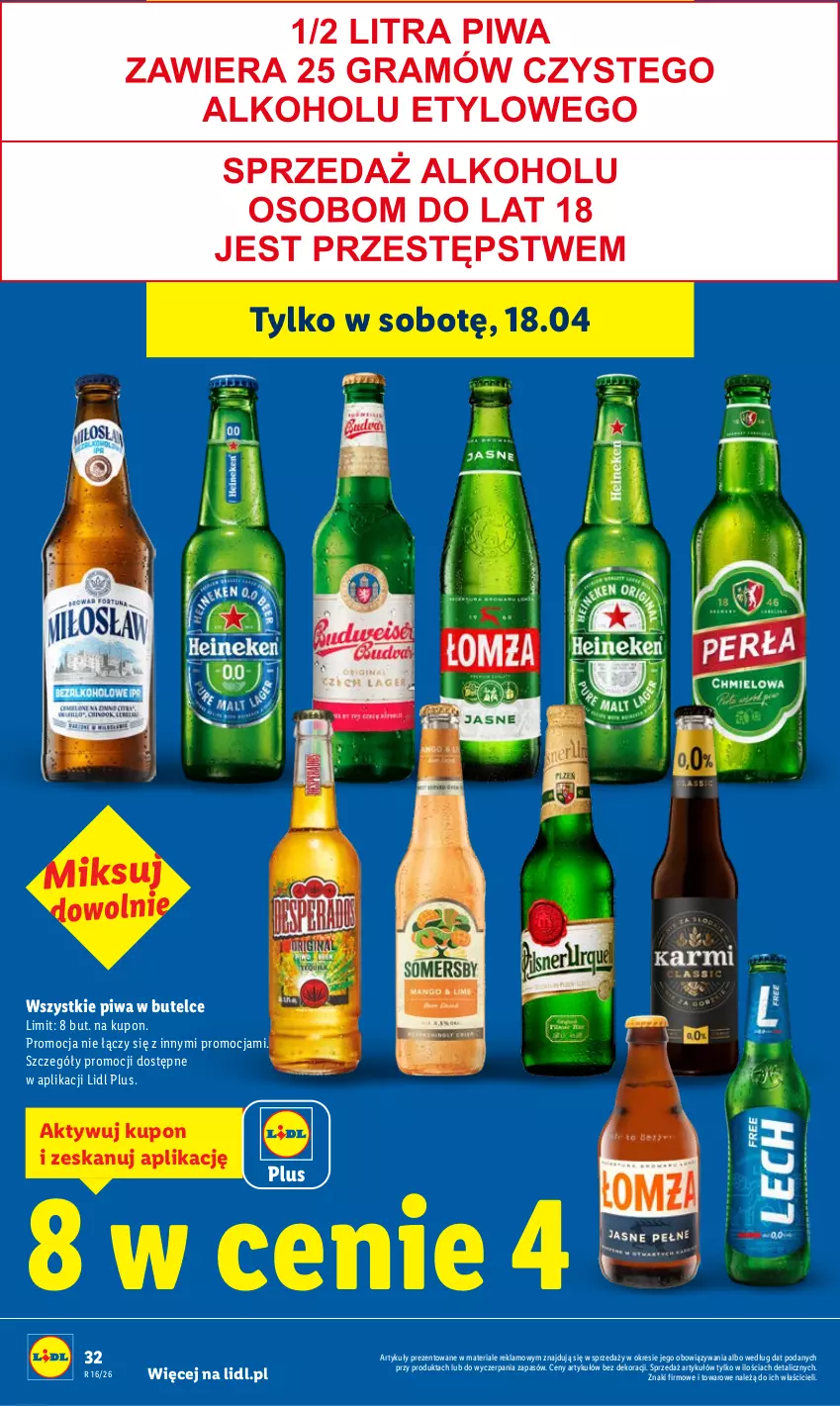 Gazetka promocyjna Lidl - Gazetka ważna od 16.04 do 18.04 - ważna 16.04 do 18.04.2026 - strona 32 - produkty: Piwa