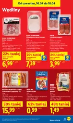 Gazetka promocyjna Lidl - Gazetka ważna od 16.04 do 18.04 - Gazetka - ważna od 18.04 do 18.04.2026 - strona 63 - produkty: Piec, Kurczak, Ser, Salami, PIKOK, Morliny, Boczek, Frankfurterki, Kabanos, Kiełbasa, Kiełbasa śląska