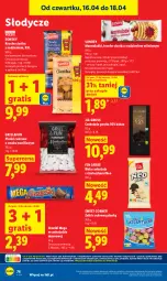 Gazetka promocyjna Lidl - Gazetka ważna od 16.04 do 18.04 - Gazetka - ważna od 18.04 do 18.04.2026 - strona 76 - produkty: Ciastka, Ser, Gra, Grześki, Czekolada, Mola, Czekolada gorzka, Deser, Grill, Kakao