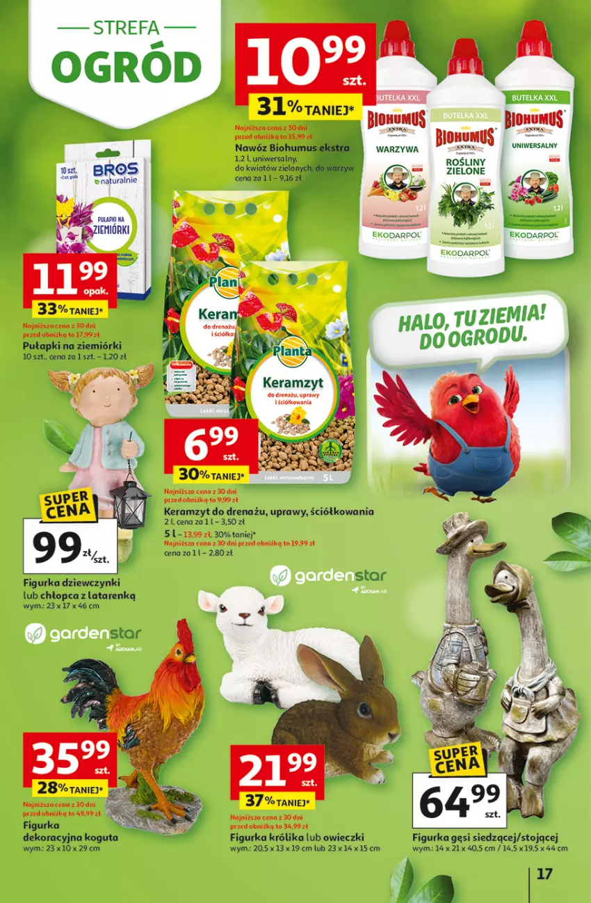 Gazetka promocyjna Auchan - Gazetka 30 Lat Hipermarket Auchan - ważna 12.03 do 18.03.2026 - strona 17 - produkty: Biohumus, Keramzyt, Kogut, Królik, Mus, Nawóz, Warzywa