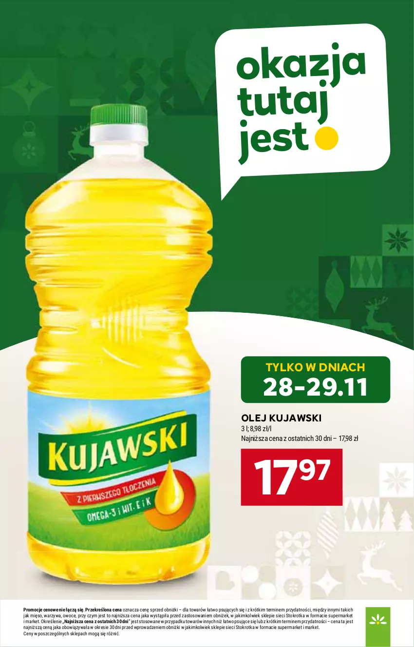 Gazetka promocyjna Stokrotka - Supermarket - ważna 27.11 do 03.12.2025 - strona 9 - produkty: Kujawski, Mięso, Olej, Owoce, Warzywa