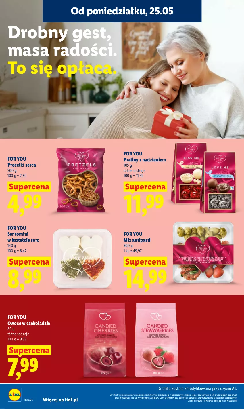 Gazetka promocyjna Lidl - Gazetka ważna od 25.05 do 27.05 - ważna 25.05 do 27.05.2026 - strona 12 - produkty: Gra, Grafika, Owoce, Praliny, Precelki, Ser