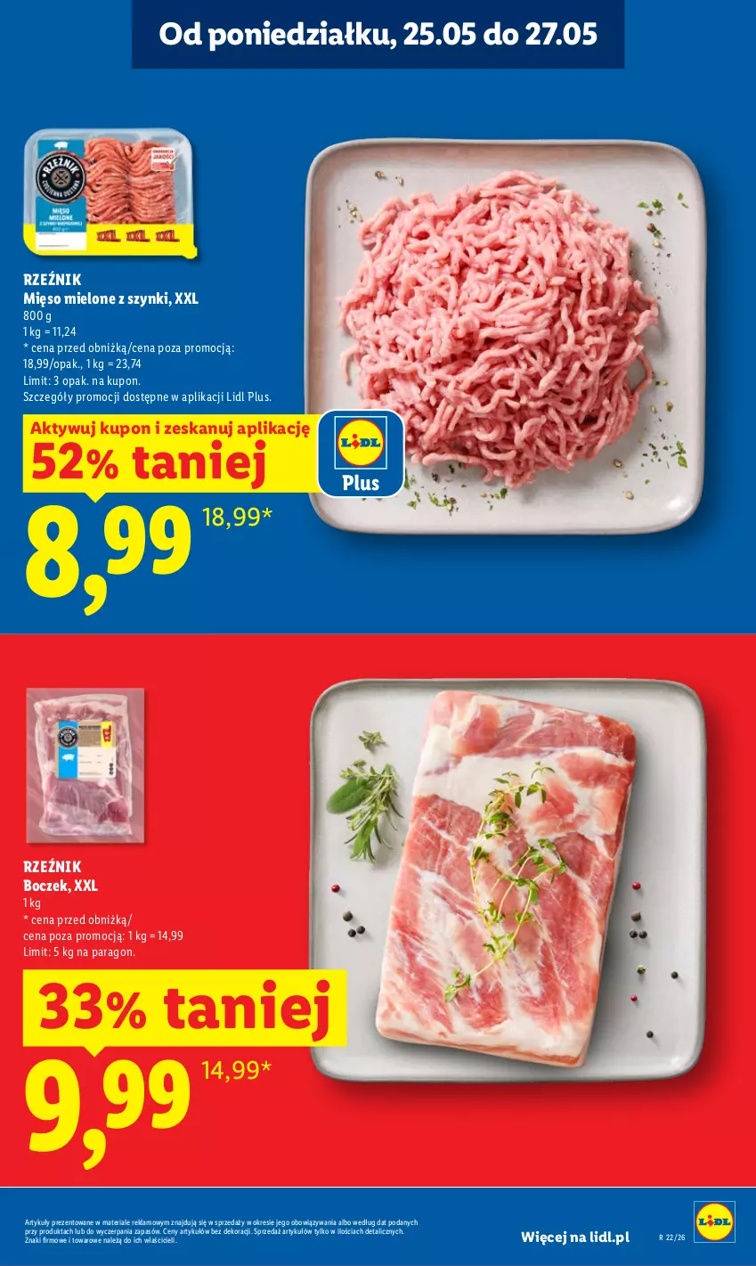Gazetka promocyjna Lidl - Gazetka ważna od 25.05 do 27.05 - ważna 25.05 do 27.05.2026 - strona 15 - produkty: Boczek, Mięso, Mięso mielone, Mięso mielone z szynki