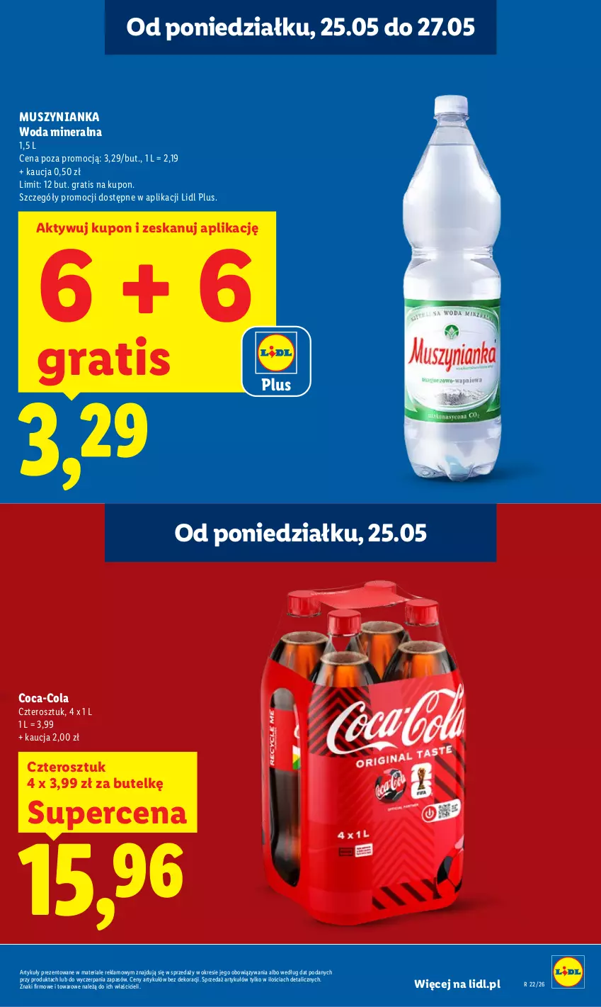 Gazetka promocyjna Lidl - Gazetka ważna od 25.05 do 27.05 - ważna 25.05 do 27.05.2026 - strona 23 - produkty: Coca-Cola, Gra, Mus, Muszynianka, Woda, Woda mineralna