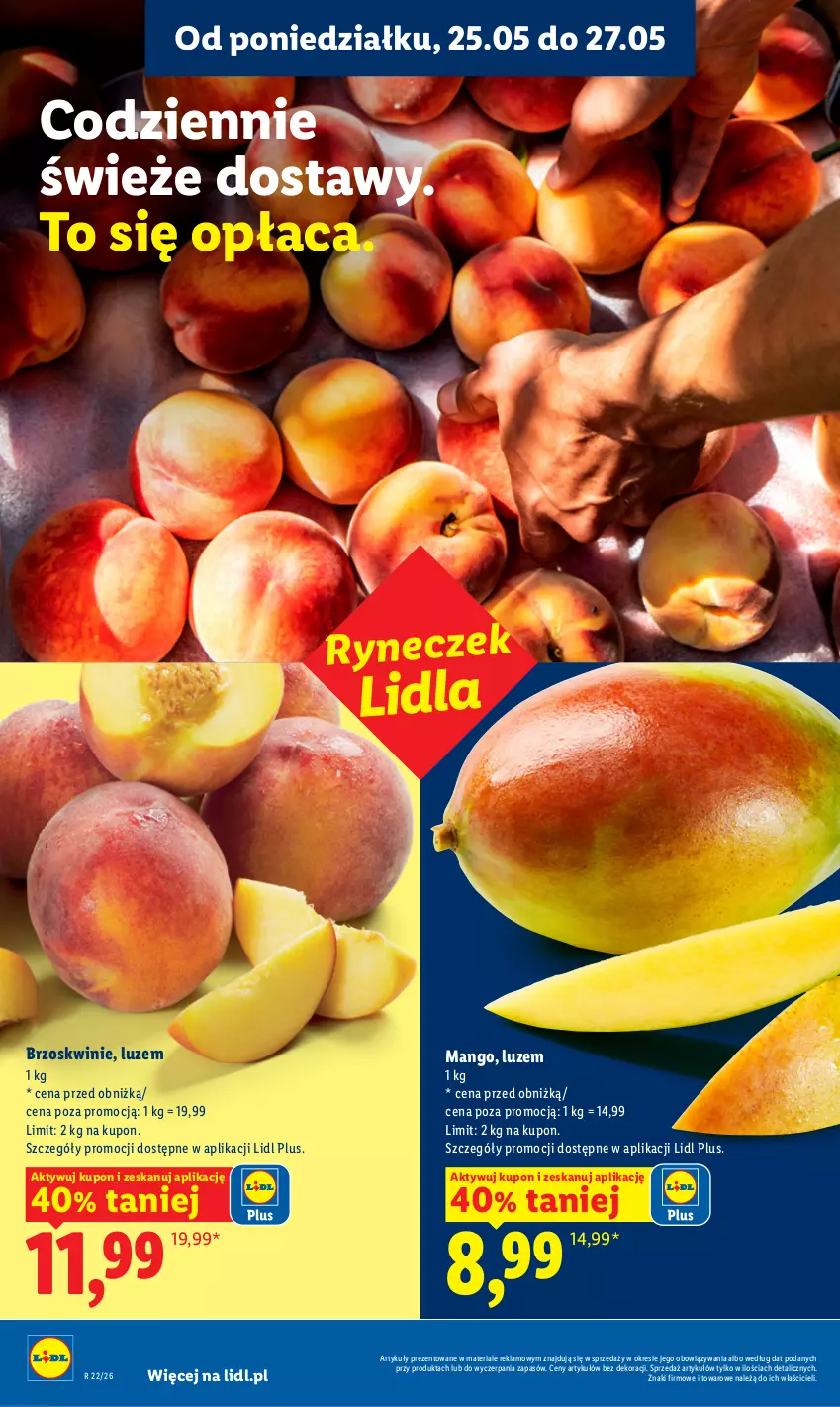 Gazetka promocyjna Lidl - Gazetka ważna od 25.05 do 27.05 - ważna 25.05 do 27.05.2026 - strona 36 - produkty: Brzoskwinie, Mango