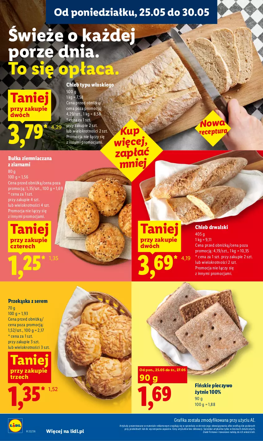 Gazetka promocyjna Lidl - Gazetka ważna od 25.05 do 27.05 - ważna 25.05 do 27.05.2026 - strona 44 - produkty: Bułka, Chleb, Chleb typu włoskiego, Gra, Grafika, Piec, Pieczywo, Por, Ser