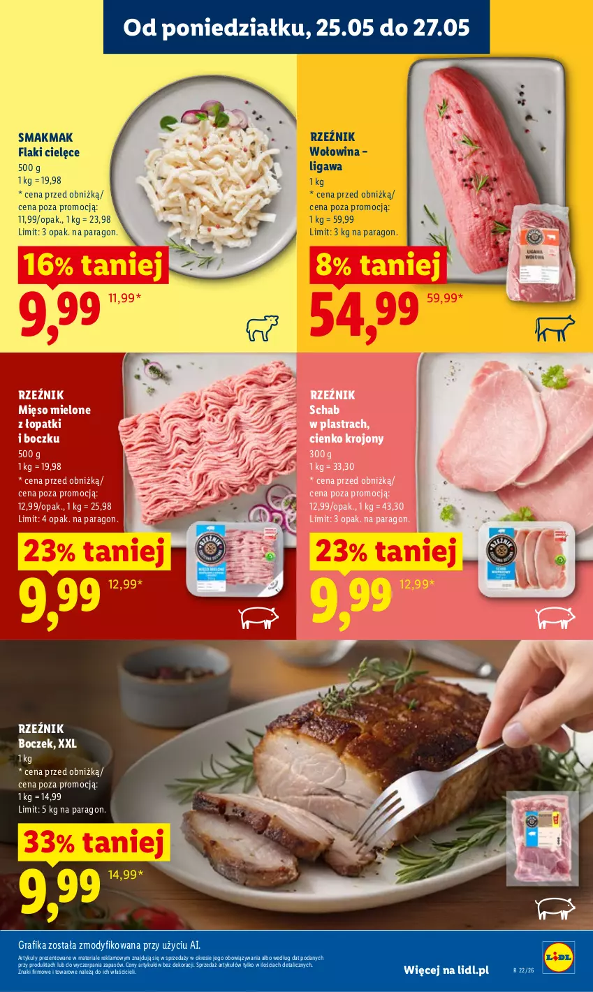 Gazetka promocyjna Lidl - Gazetka ważna od 25.05 do 27.05 - ważna 25.05 do 27.05.2026 - strona 49 - produkty: Boczek, Flaki, Gra, Grafika, Mięso, Mięso mielone, Wołowina