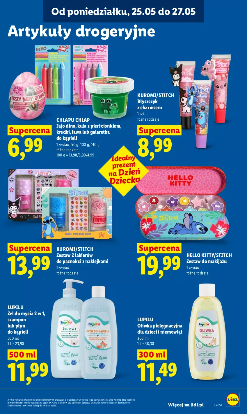 Gazetka promocyjna Lidl - Gazetka ważna od 25.05 do 27.05 - ważna 25.05 do 27.05.2026 - strona 65 - produkty: Dzieci, Gala, Galaretka, Klej, Lakier, Makijaż, Płyn do kąpieli, Szampon