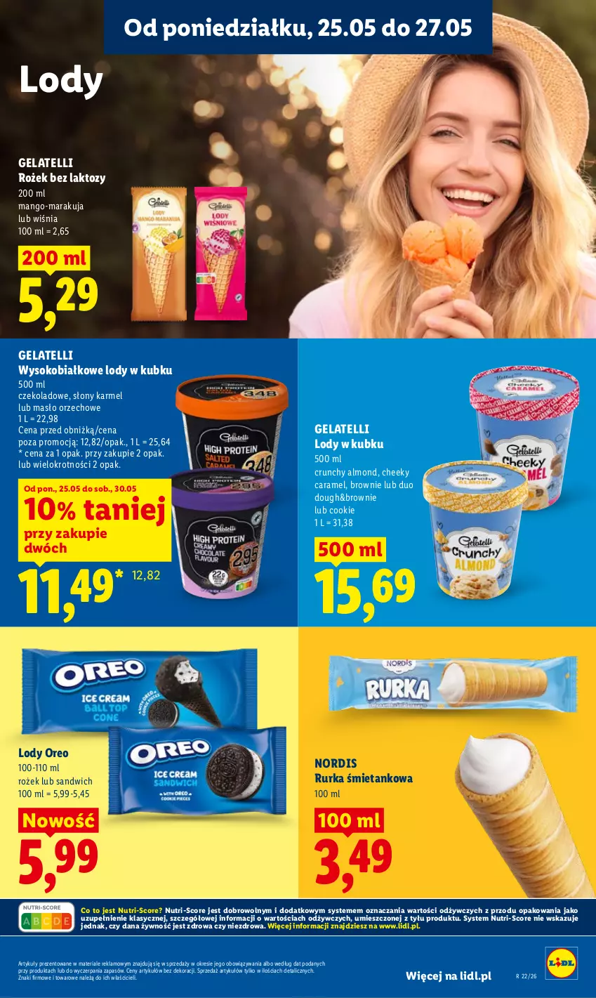 Gazetka promocyjna Lidl - Gazetka ważna od 25.05 do 27.05 - ważna 25.05 do 27.05.2026 - strona 69 - produkty: Brownie, Lody, Mango, Masło, Masło orzechowe, Oreo, Sok