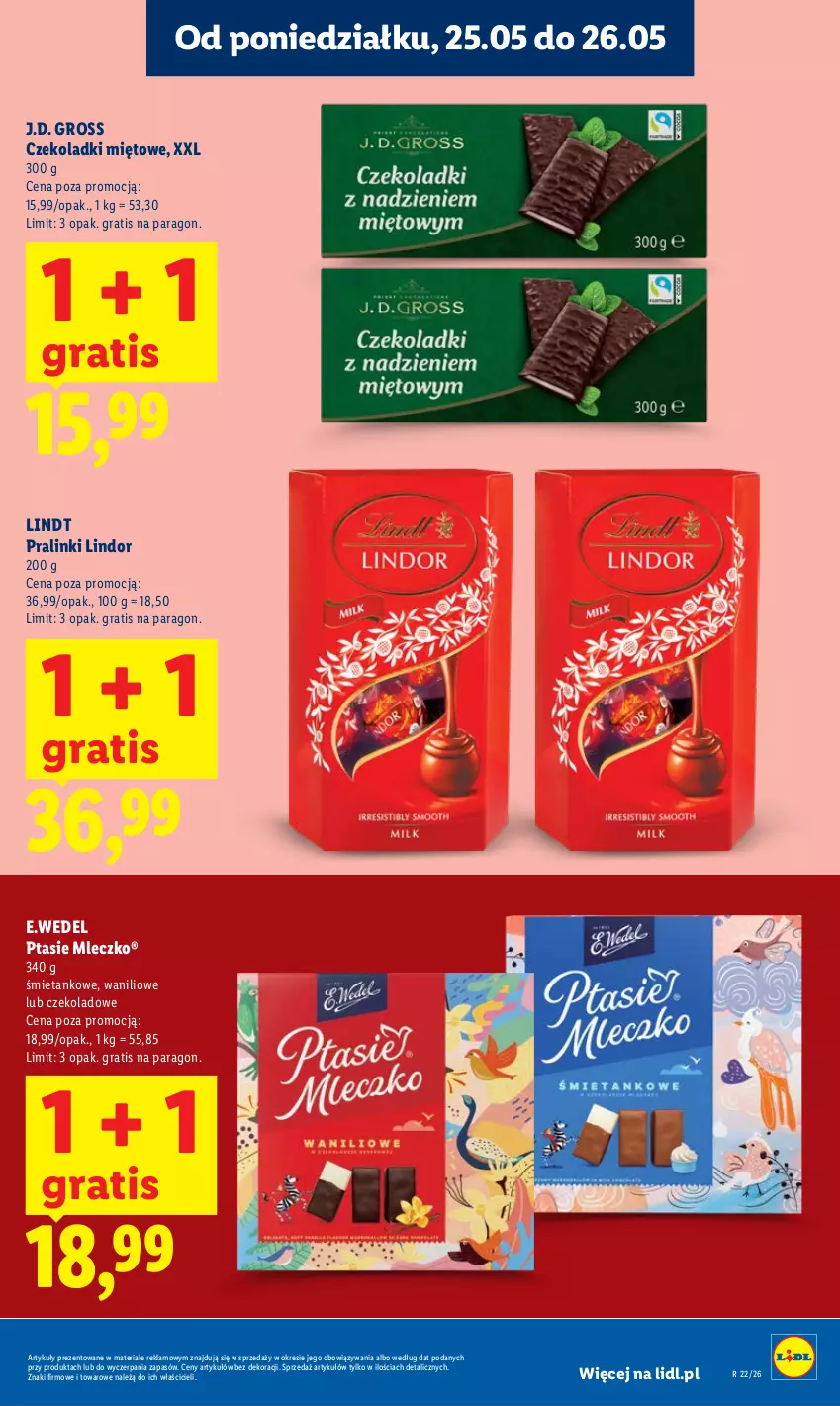Gazetka promocyjna Lidl - Gazetka ważna od 25.05 do 27.05 - ważna 25.05 do 27.05.2026 - strona 9 - produkty: Gra, Lindor, Lindt, Mleczko, Ptasie mleczko