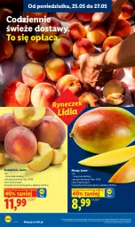 Gazetka promocyjna Lidl - Gazetka ważna od 25.05 do 27.05 - Gazetka - ważna od 27.05 do 27.05.2026 - strona 36 - produkty: Brzoskwinie, Mango