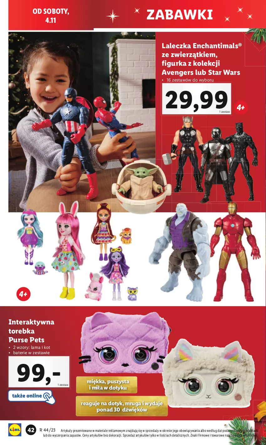 Gazetka promocyjna Lidl - GAZETKA - ważna 30.10 do 04.11.2023 - strona 48 - produkty: Avengers, Enchantimals, Pur, Star Wars, Tera, Torebka