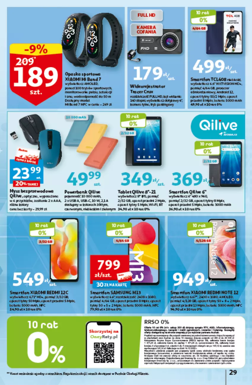 Gazetka promocyjna Auchan - Gazetka Czas na wypoczynek Hipermarket Auchan - ważna 09.06 do 14.06.2023 - strona 29 - produkty: Acer, EPEE, Kaki, Monitor, Mysz, Mysz bezprzewodowa, Opaska, Por, Powerbank, Redmi Note, Samsung, Smartfon, Sport, Tablet, Top, Wideorejestrator