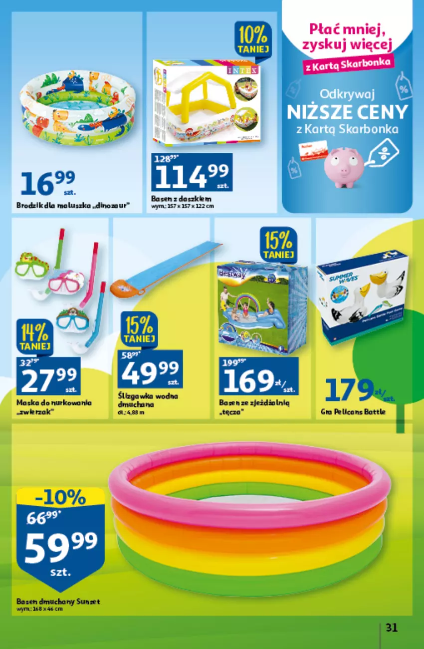 Gazetka promocyjna Auchan - Gazetka Czas na wypoczynek Hipermarket Auchan - ważna 09.06 do 14.06.2023 - strona 31 - produkty: Brodzik, Dinozaur, Gra