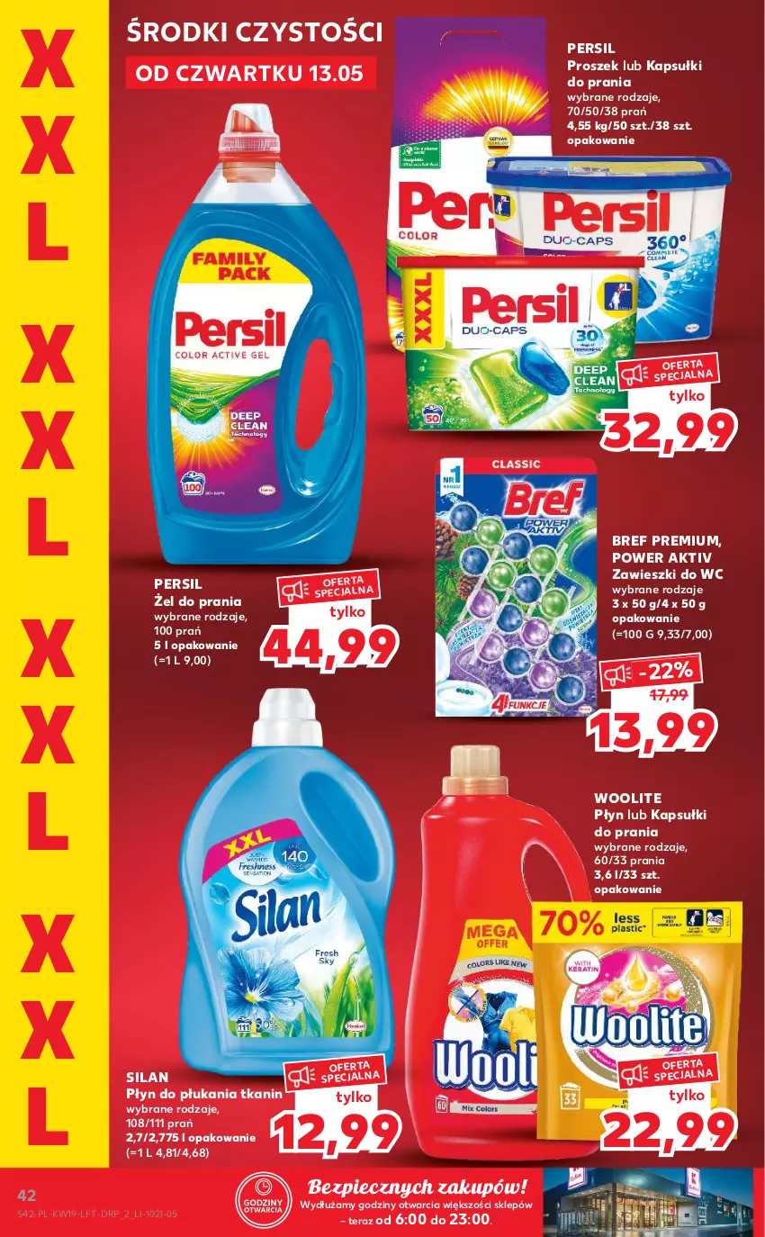 Gazetka promocyjna Kaufland - OFERTA TYGODNIA - ważna 13.05 do 19.05.2021 - strona 42 - produkty: Bref, Kapsułki do prania, Persil, Piec, Płyn do płukania, Silan, Tera, Woolite, Zawieszki