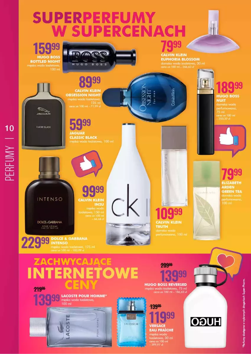 Gazetka promocyjna Super Pharm - Best Sellery - ważna 07.03 do 18.03.2021 - strona 10 - produkty: Calvin Klein, Fa, Hugo Boss, Jaguar, Lack, Perfum, SESSIO, Woda, Woda toaletowa