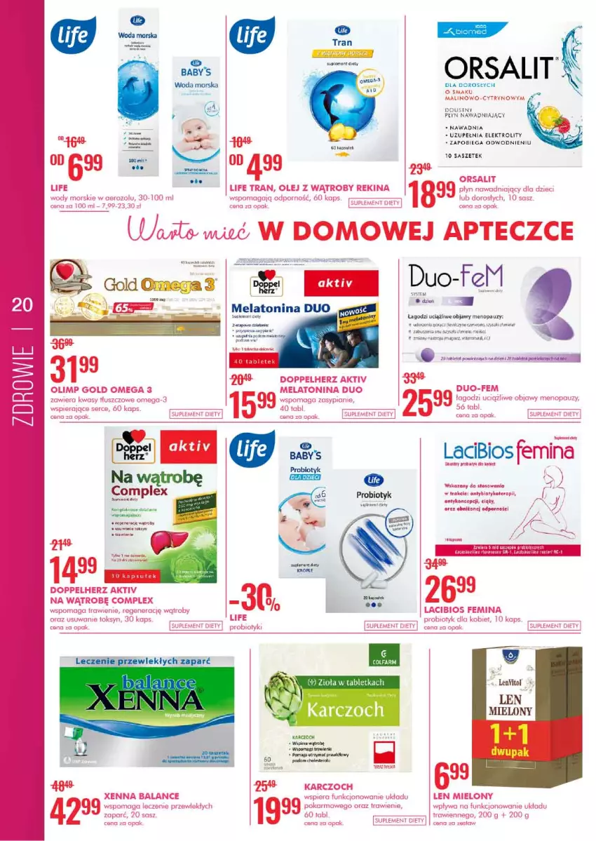 Gazetka promocyjna Super Pharm - Best Sellery - ważna 07.03 do 18.03.2021 - strona 20 - produkty: BIC, Doppelherz, Dzieci, Fa, Olej, Omega-3, Por, Ser, Sos, Suplement diety, Tablet, Tran, Tusz, Woda, Xenna Balance