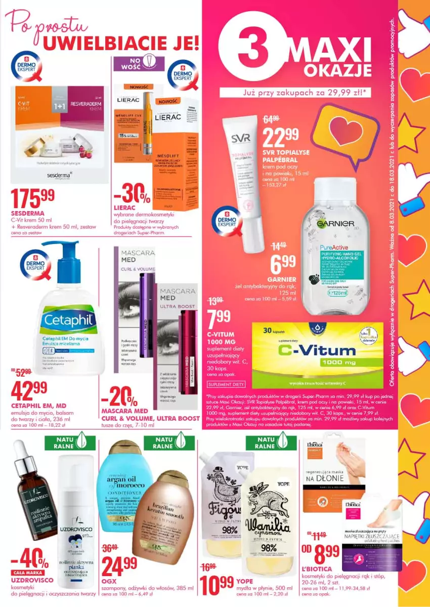 Gazetka promocyjna Super Pharm - Best Sellery - ważna 07.03 do 18.03.2021 - strona 3 - produkty: Cetaphil, Emulsja, Emulsja do mycia, Fa, Garnier, LG, Maska, Odol, Puder, Pur, SVR, Tera