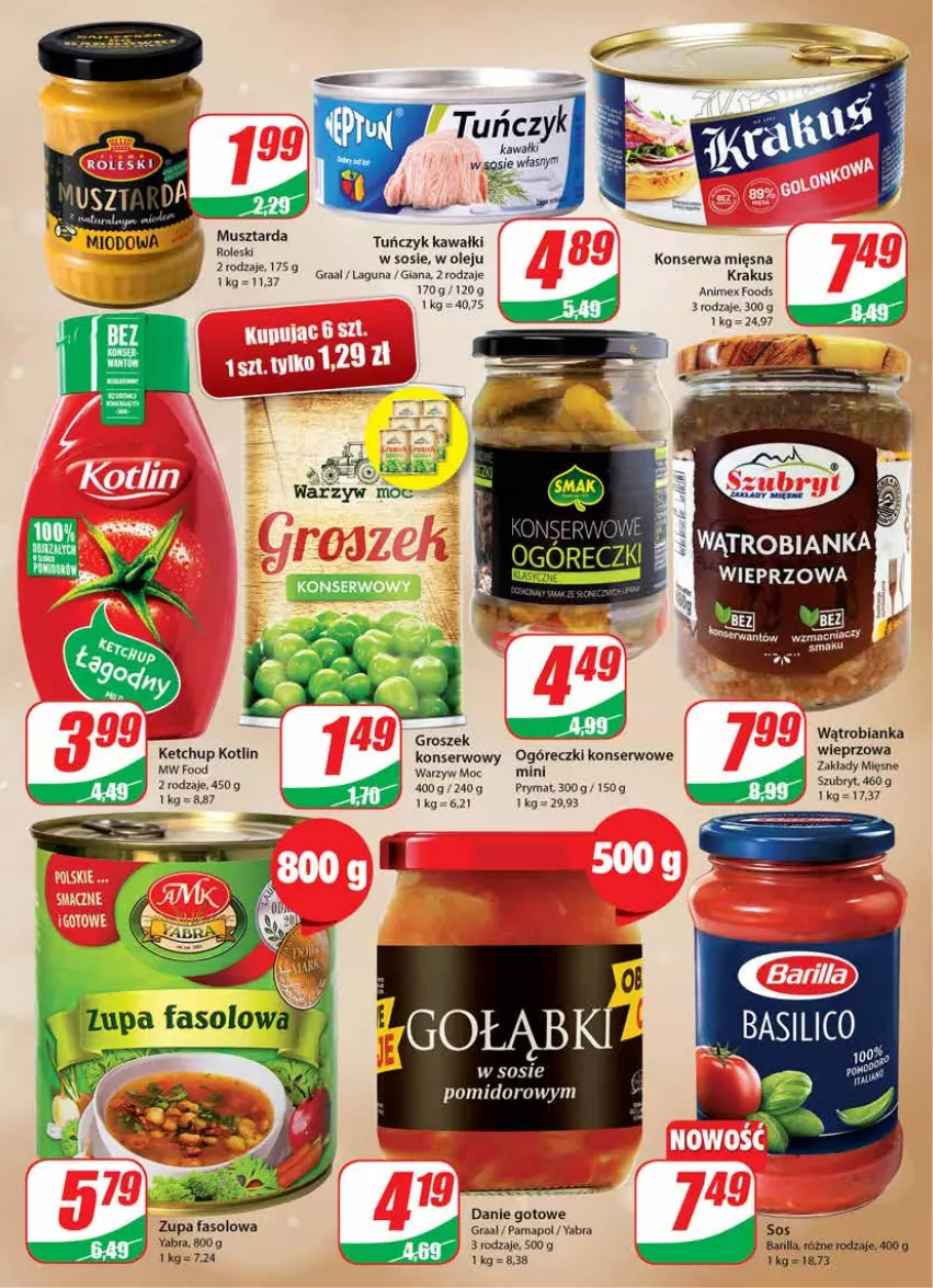 Gazetka promocyjna Dino - Gazetka - ważna 16.11 do 22.11.2022 - strona 9 - produkty: Barilla, Bianka, Danie gotowe, Fa, Gra, Graal, Groszek, Kawa, Ketchup, Kotlin, Krakus, Olej, Prymat, Ser, Sos, Tuńczyk, Zupa