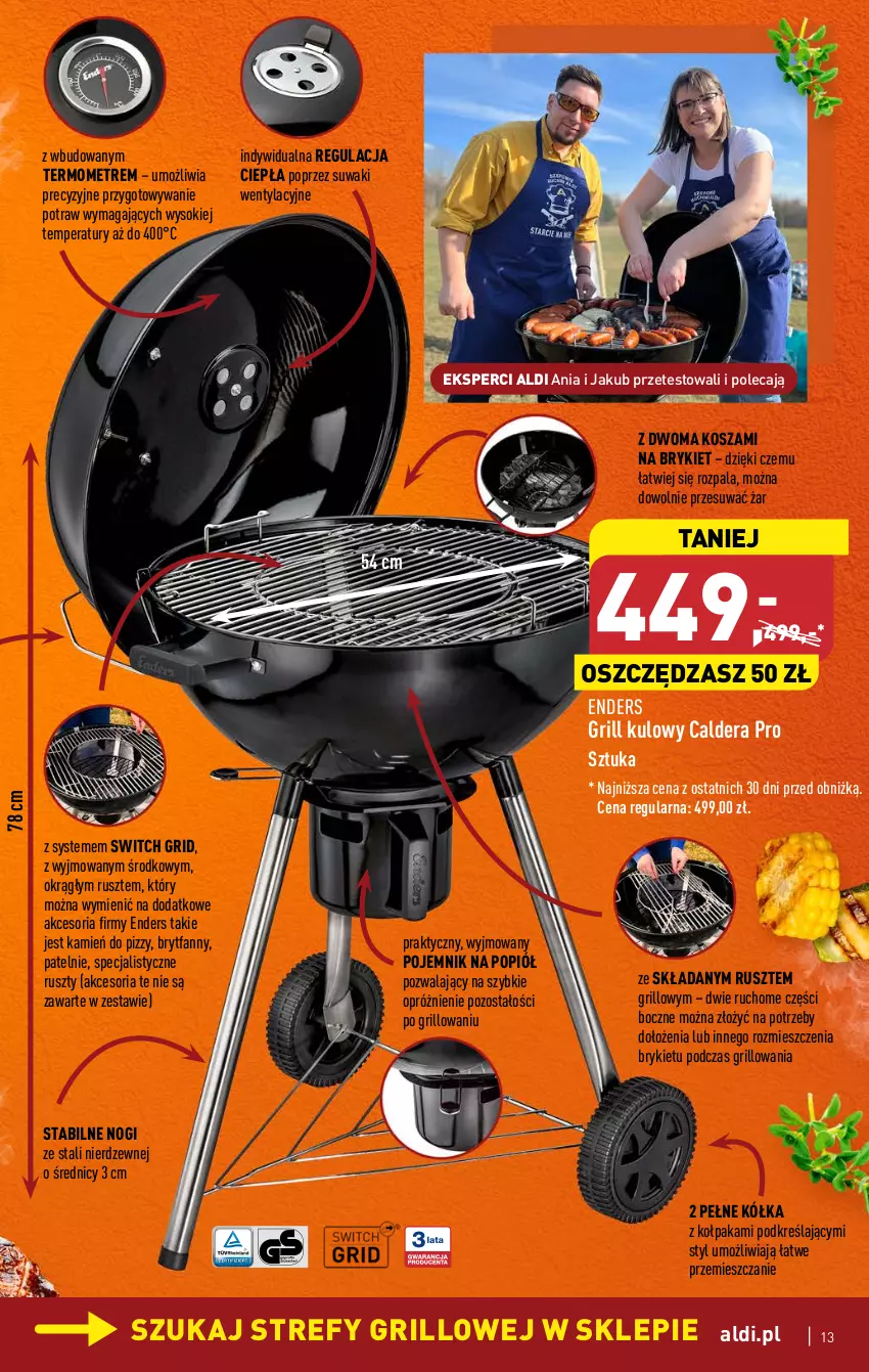 Gazetka promocyjna Aldi - COŚ na przyszły tydzień - ważna 04.05 do 06.05.2023 - strona 13 - produkty: Fa, GRID, Grill, Kołpak, Kosz, Pojemnik, Sok, Termometr