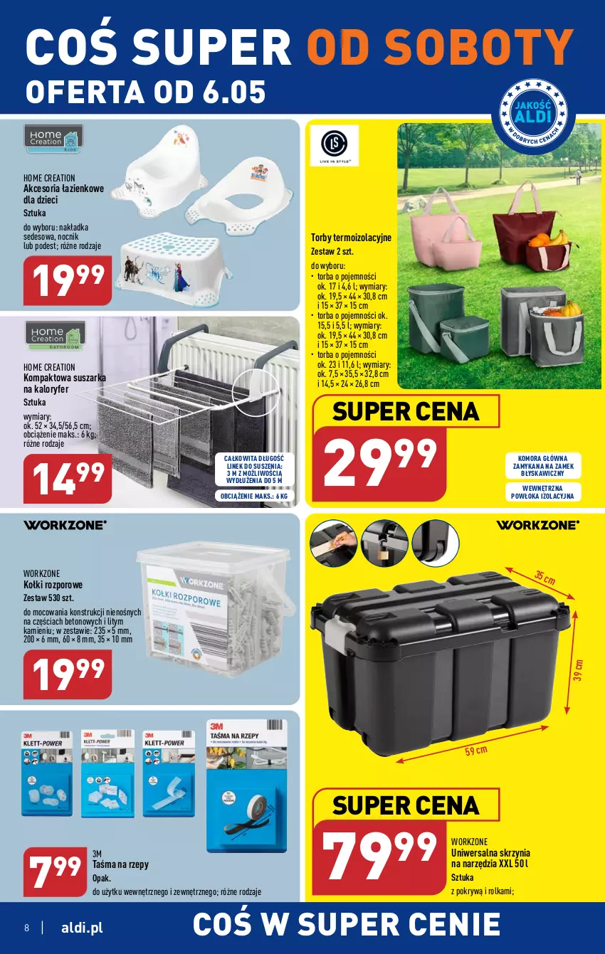 Gazetka promocyjna Aldi - COŚ na przyszły tydzień - ważna 04.05 do 06.05.2023 - strona 8 - produkty: Dzieci, Nocnik, Por, Suszarka, Torba