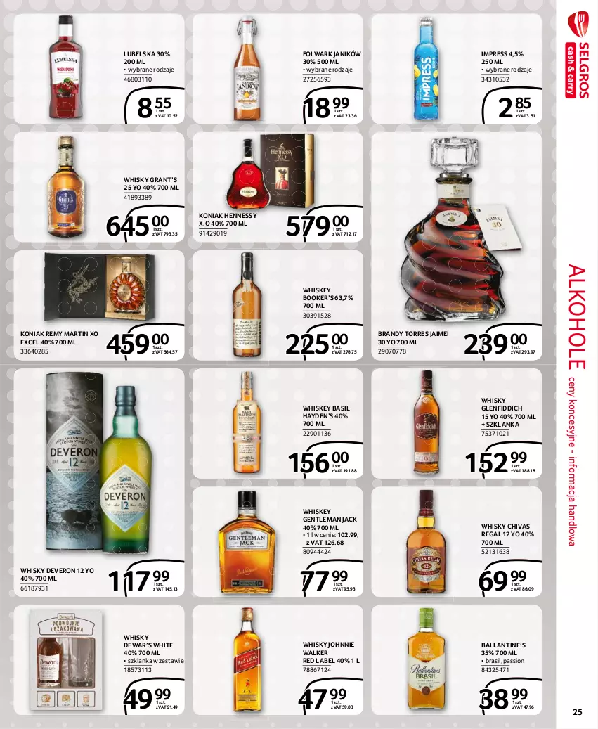 Gazetka promocyjna Selgros - Extra Oferta - ważna 01.05 do 31.05.2021 - strona 25 - produkty: Alkohole, Brandy, Gra, Johnnie Walker, Szklanka, Whiskey, Whisky