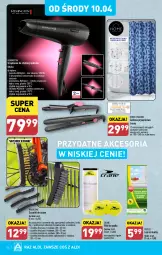 Gazetka promocyjna Aldi - Pełna oferta - Gazetka - ważna od 13.04 do 13.04.2024 - strona 26 - produkty: Por, Remington, Lokówka, Szczotka, Zasłona, Szczotka druciana, Suszarka, Zasłona prysznicowa, Fa