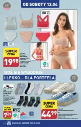 Gazetka promocyjna Aldi - Pełna oferta - Gazetka - ważna od 13.04 do 13.04.2024 - strona 28 - produkty: Por, Tenisówki, Majtki, Biustonosz, Karp, Wełna, Sport, Olma, Fa